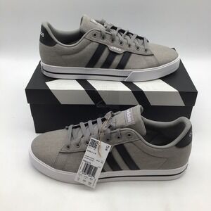 Adidas Daily 3.0 Mens Grey Black Canvas Skate Sneakers FW3270 Size 12 NEW